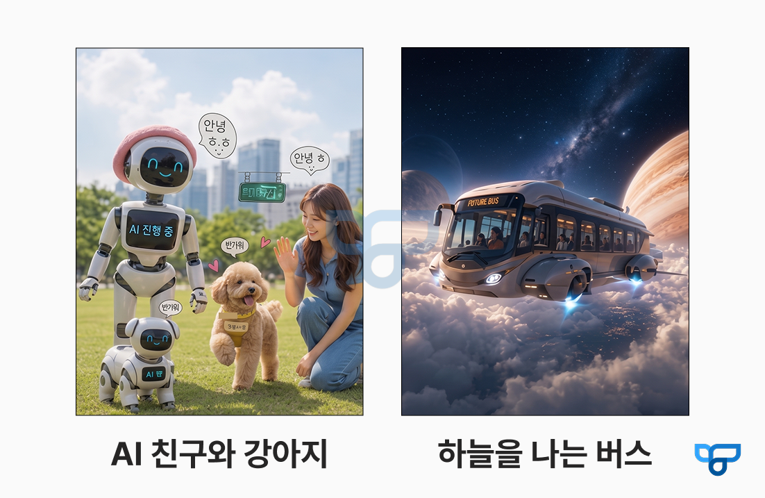 프롬프트를 토대로 학생들과 만든 과학의 날 상상화 현실 이미지